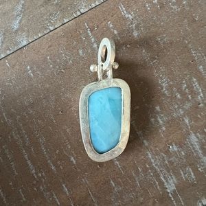 Silver turquoise pendent
